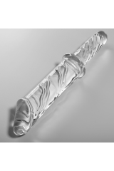NEBULA SERIES BY IBIZA - MODELLO 24 DILDO IN VETRO BOROSILICATO TRASPARENTE 28.5 CM -O- 5 CM