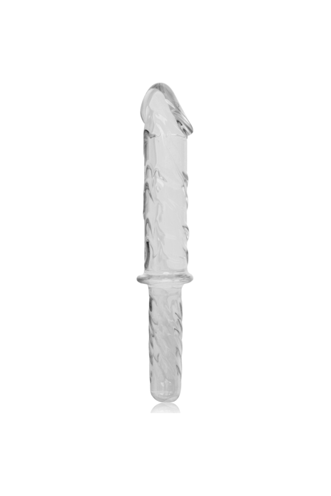 NEBULA SERIES BY IBIZA - MODELLO 24 DILDO IN VETRO BOROSILICATO TRASPARENTE 28.5 CM -O- 5 CM
