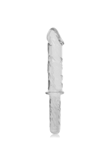 NEBULA SERIES BY IBIZA - MODELLO 24 DILDO IN VETRO BOROSILICATO TRASPARENTE 28.5 CM -O- 5 CM