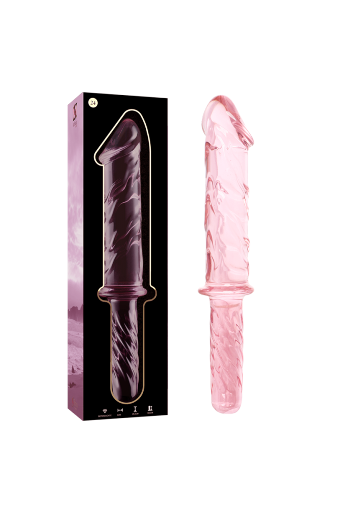 NEBULA SERIES BY IBIZA - MODELLO 24 DILDO IN VETRO BOROSILICATO ROSA 28.5 CM -O- 5 CM