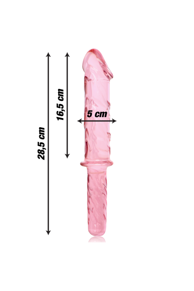 NEBULA SERIES BY IBIZA - MODELLO 24 DILDO IN VETRO BOROSILICATO ROSA 28.5 CM -O- 5 CM