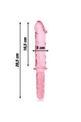 NEBULA SERIES BY IBIZA - MODELLO 24 DILDO IN VETRO BOROSILICATO ROSA 28.5 CM -O- 5 CM