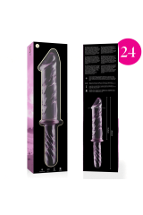 NEBULA SERIES BY IBIZA - MODELLO 24 DILDO IN VETRO BOROSILICATO ROSA 28.5 CM -O- 5 CM