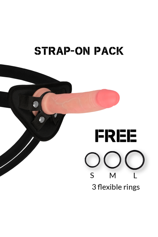 ROCKARMY - IMBRACATURA + DILDO IN SILICONE LIQUIDO PREMIUM AVENGER 19 CM -O- 3.98 CM