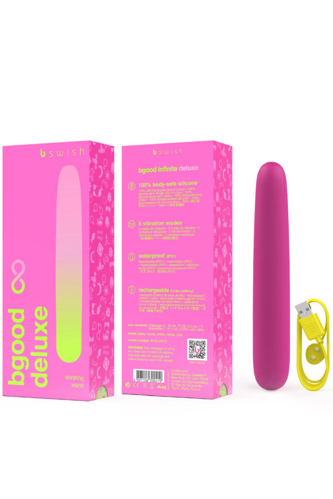B SWISH - BGOOD INFINITE DELUXE VIBRATORE RICARICABILE IN SILICONE ROSA