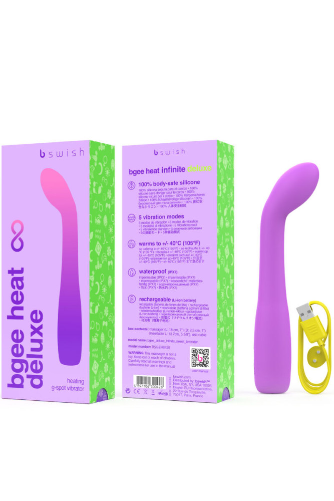 B SWISH - BGEE HEAT INFINITE DELUXE VIBRATORE RICARICABILE LAVANDA SILICONE