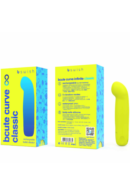 B SWISH - BCUTE CURVE INFINITE CLASSIC VIBRATORE IN SILICONE RICARICABILE GIALLO