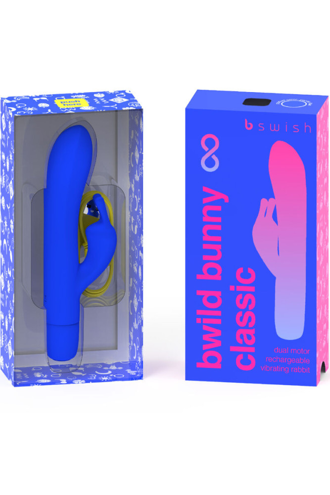 B SWISH - BWILD BUNNY INFINITE CLASSIC VIBRATORE RICARICABILE IN SILICONE BLU