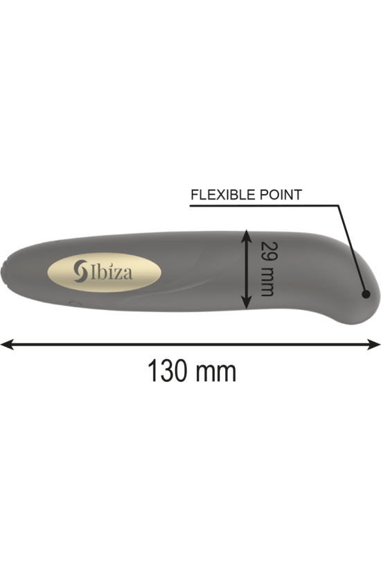 IBIZA - STIMOLATORE CLITORIDE CARICATORE USB 10 MODALIT VIBRAZIONE DORATO 13 X 2
