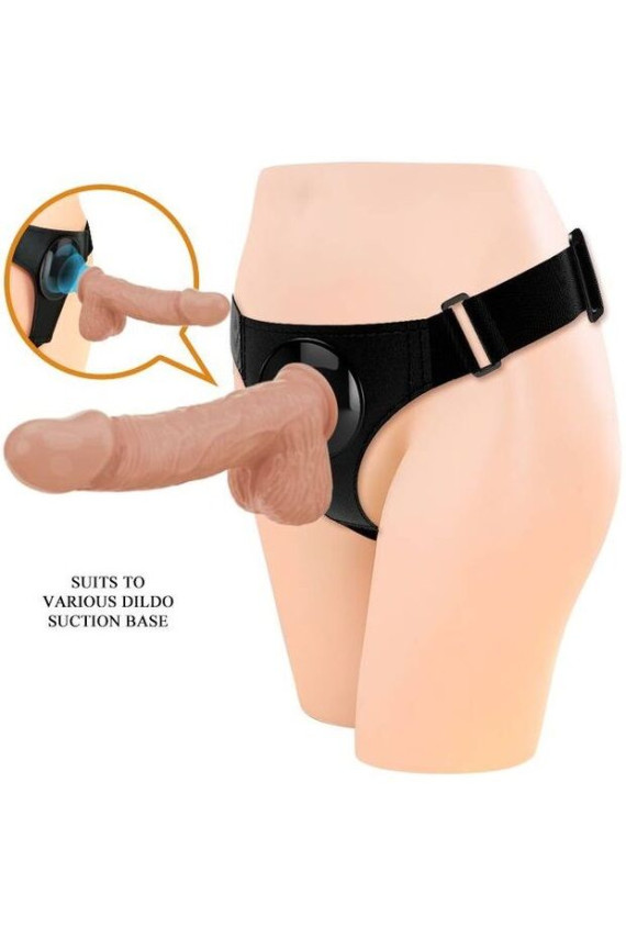 PRETTY LOVE - IMBRAGATURA SLIP UNIVERSALE CON DILDO JERRY 21.8 CM NATURALE