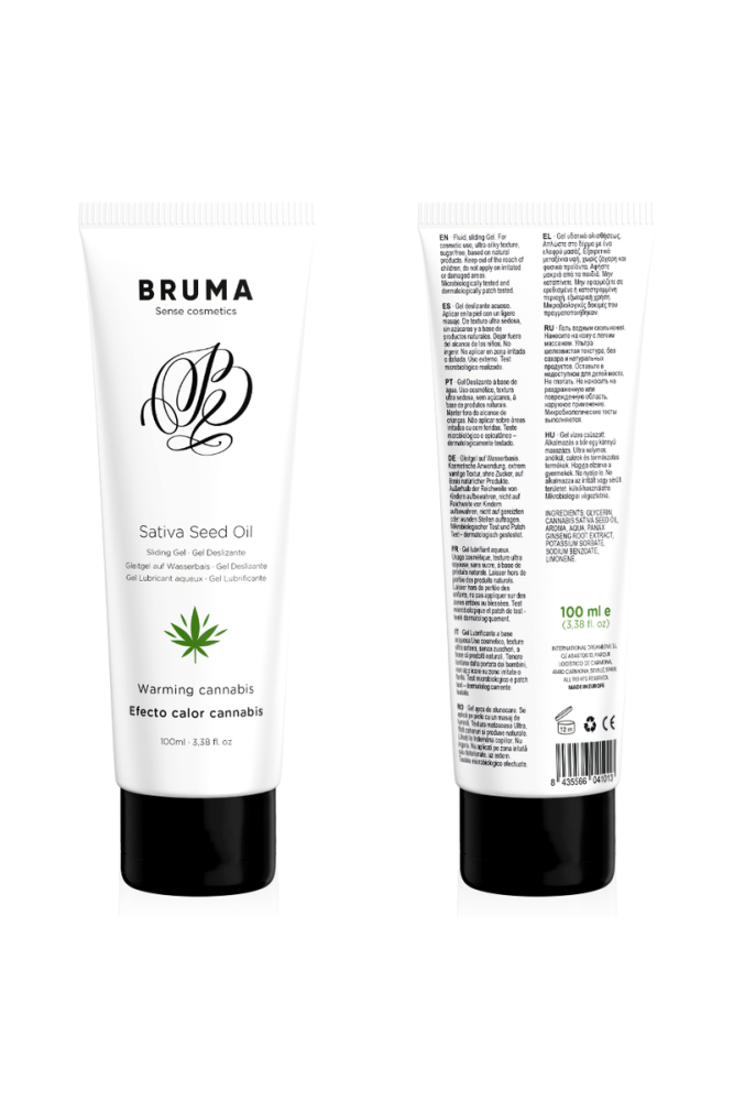 BRUMA - GEL SCORREVOLE ALL''OLIO DI SEMI DI SATIVA SCALDANTE GUSTO CANNABIS 100 ML