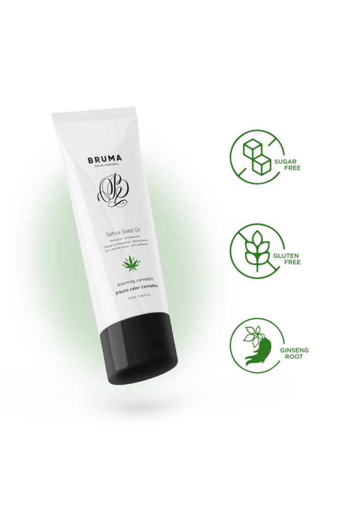 BRUMA - GEL SCORREVOLE ALL''OLIO DI SEMI DI SATIVA SCALDANTE GUSTO CANNABIS 100 ML