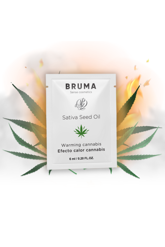 BRUMA - GEL SCORREVOLE ALL''OLIO DI SEMI DI SATIVA GUSTO CANNABIS RISCALDANTE 6 ML