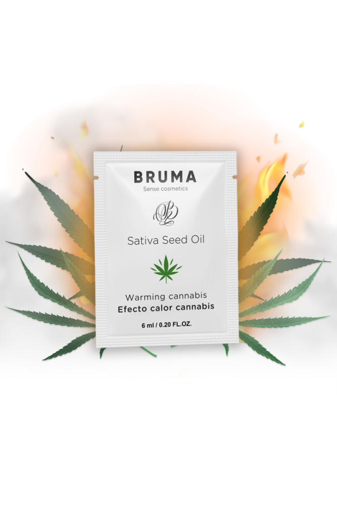 BRUMA - GEL SCORREVOLE ALL''OLIO DI SEMI DI SATIVA GUSTO CANNABIS RISCALDANTE 6 ML