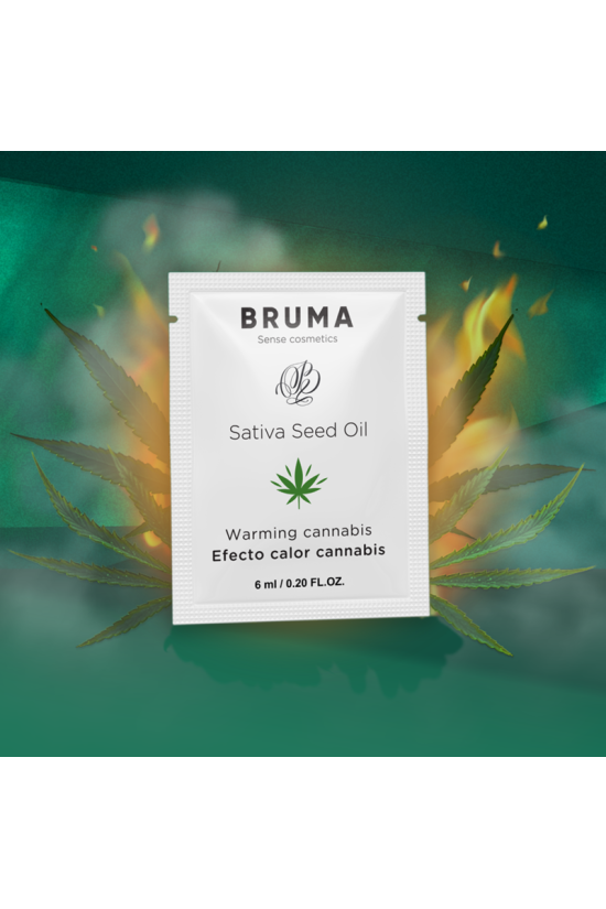 BRUMA - GEL SCORREVOLE ALL''OLIO DI SEMI DI SATIVA GUSTO CANNABIS RISCALDANTE 6 ML