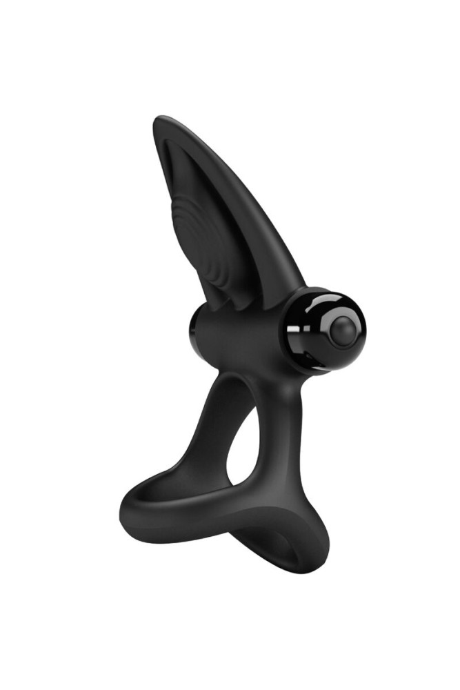 PRETTY LOVE - ANELLO VIBRANTE 10 VIBRAZIONI IN SILICONE NERO