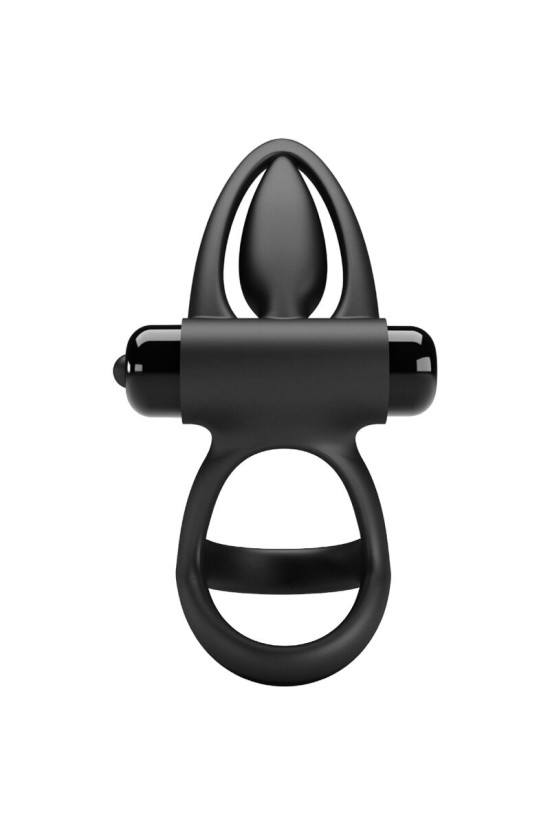 PRETTY LOVE - ANELLO VIBRANTE 10 VIBRAZIONI IN SILICONE NERO