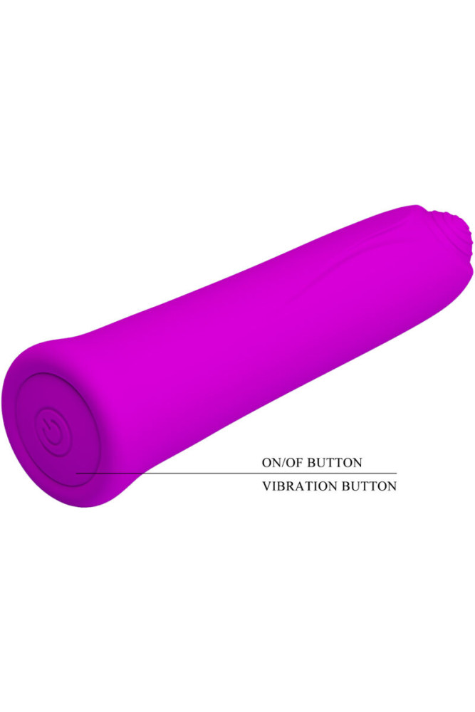 PRETTY LOVE - VIBRATORE CURTIS MINI SUPER POWER 12 VIBRAZIONI IN SILICONE VIOLETTO