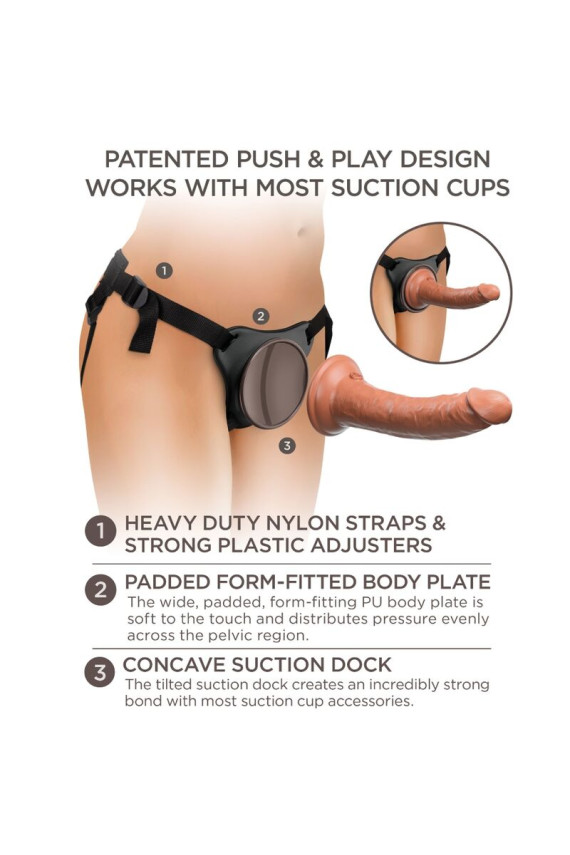 KING COCK - ELITE COMODA IMBRACATURA REGOLABILE CON DILDO 17.8 CM