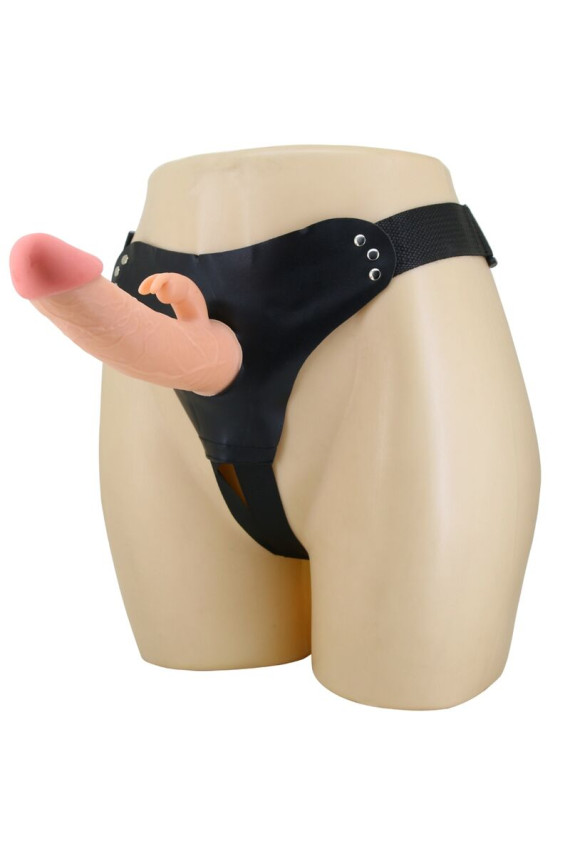 PRETTY LOVE - MAVIS HARNESS SLIP UNIVERSALE CON DILDO 19 CM NATURALE