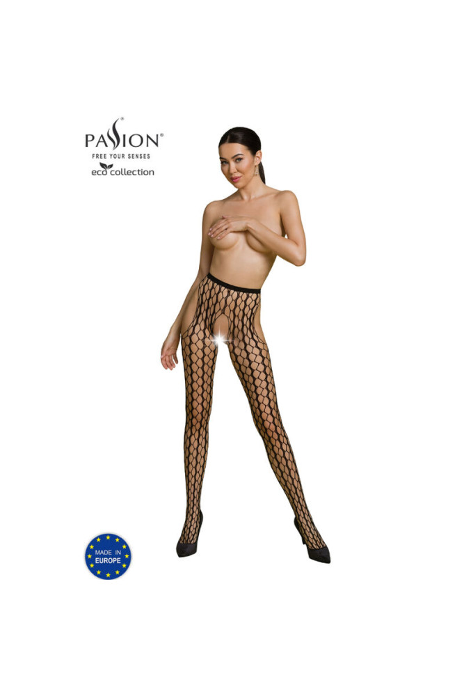 PASSION - COLLEZIONE ECO BODYSTOCKING ECO S007 NERO