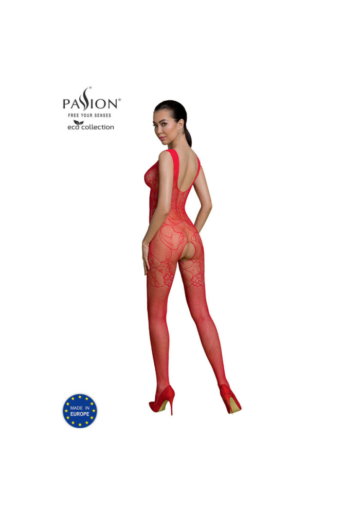PASSION - COLLEZIONE ECO BODYSTOCKING ECO BS012 ROSSO