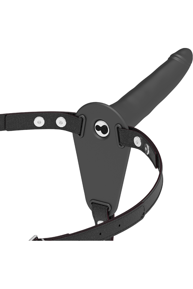 FETISH SUBMISSIVE HARNESS - VIBRATORE IN SILICONE NERO 15 CM