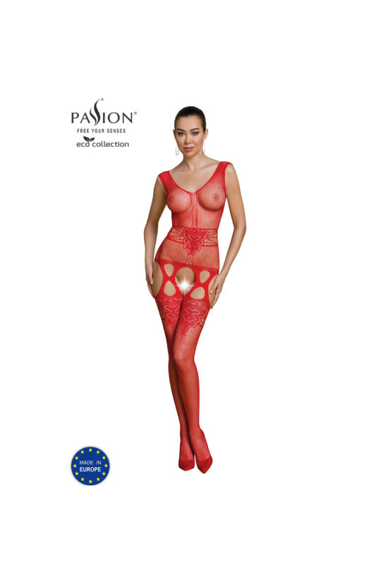 PASSION - COLLEZIONE ECO BODYSTOCKING ECO BS014 ROSSO