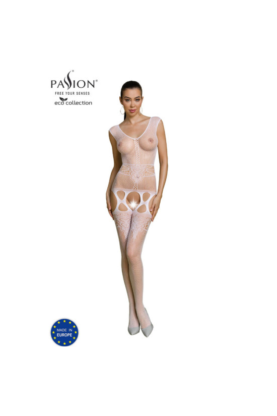 PASSION - COLLEZIONE ECO BODYSTOCKING ECO BS014 BIANCO