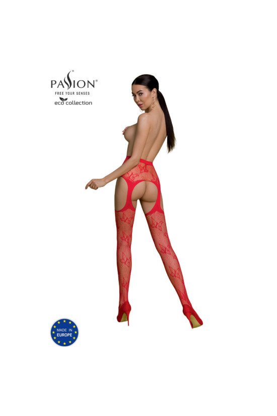PASSION - COLLEZIONE ECO BODYSTOCKING ECO S001 ROSSO