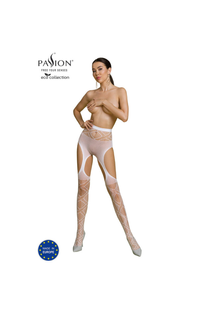 PASSION - COLLEZIONE ECO BODYSTOCKING ECO S005 BIANCO