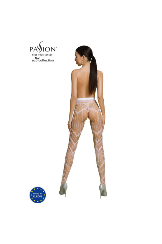 PASSION - COLLEZIONE ECO BODYSTOCKING ECO S006 BIANCO