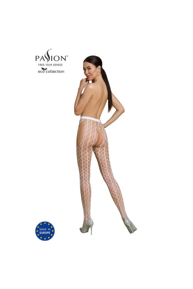 PASSION - COLLEZIONE ECO BODYSTOCKING ECO S007 BIANCO