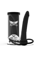 MYTHOLOGY - DILDO ANALE COBI ONYX CON ANELLO PER CAZZO E TESTICOLI 13 CM IN SILICONE