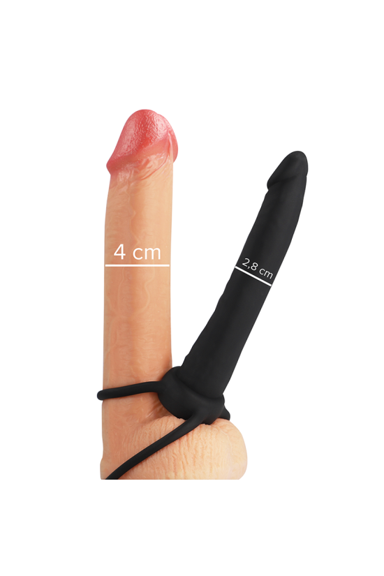 MYTHOLOGY - DILDO ANALE COBI ONYX CON ANELLO PER CAZZO E TESTICOLI 13 CM IN SILICONE