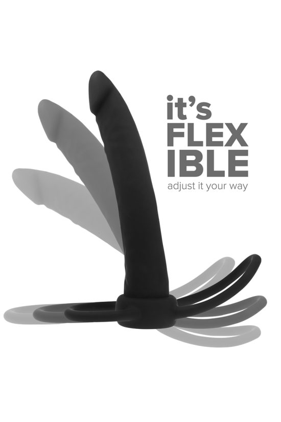 MYTHOLOGY - DILDO ANALE COBI ONYX CON ANELLO PER CAZZO E TESTICOLI 13 CM IN SILICONE