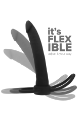 MYTHOLOGY - DILDO ANALE COBI ONYX CON ANELLO PER CAZZO E TESTICOLI 13 CM IN SILICONE