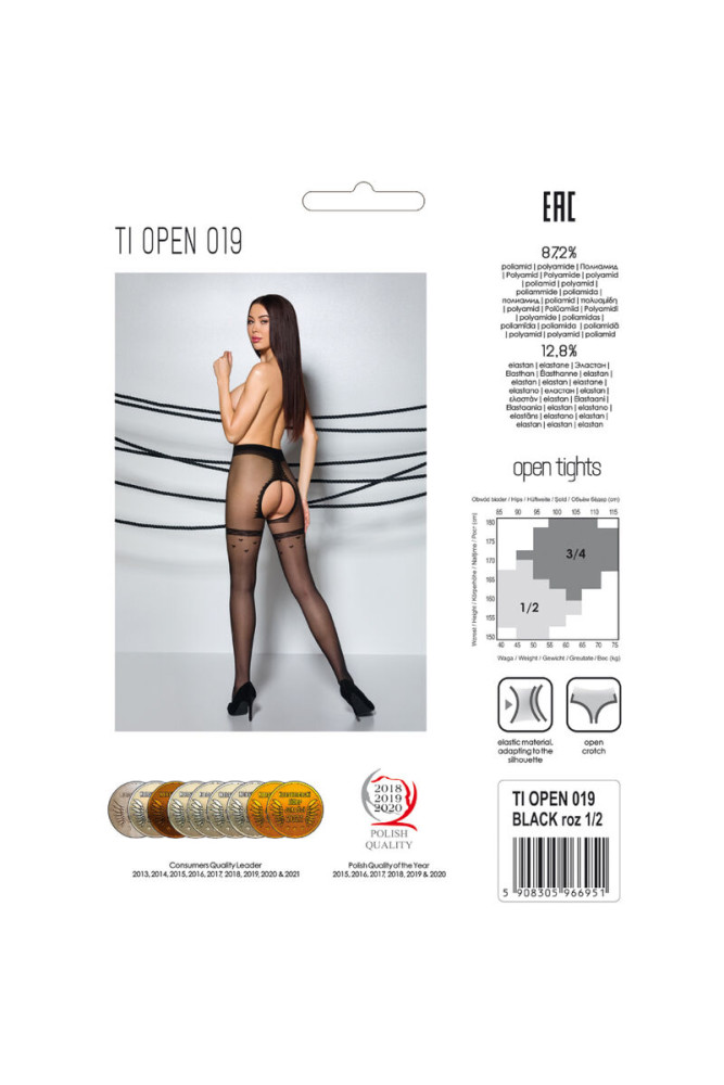 PASSION - TIOPEN 019 COLLANT NERO 1/2 20 DEN