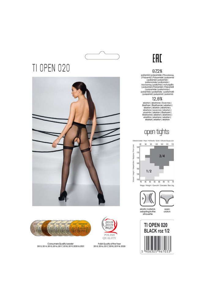 PASSION - TIOPEN 020 COLLANT NERO 1/2 20 DEN