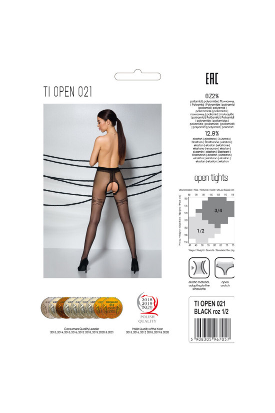 PASSION - TIOPEN 021 COLLANT NERO 3/4 20 DEN