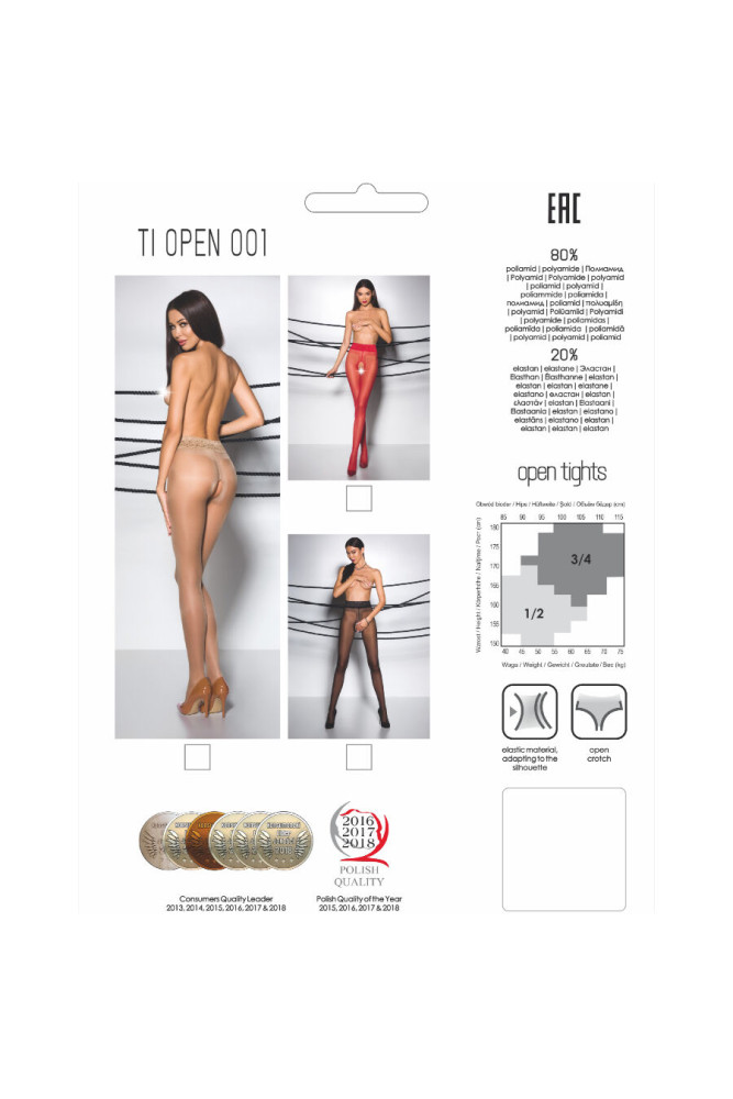 PASSION - TIOPEN 001 COLLANT NERO 3/4 20 DEN