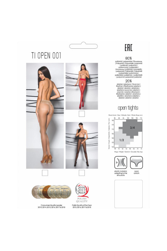 PASSION - TIOPEN 001 COLLANT ROSSO 3/4 20 DEN