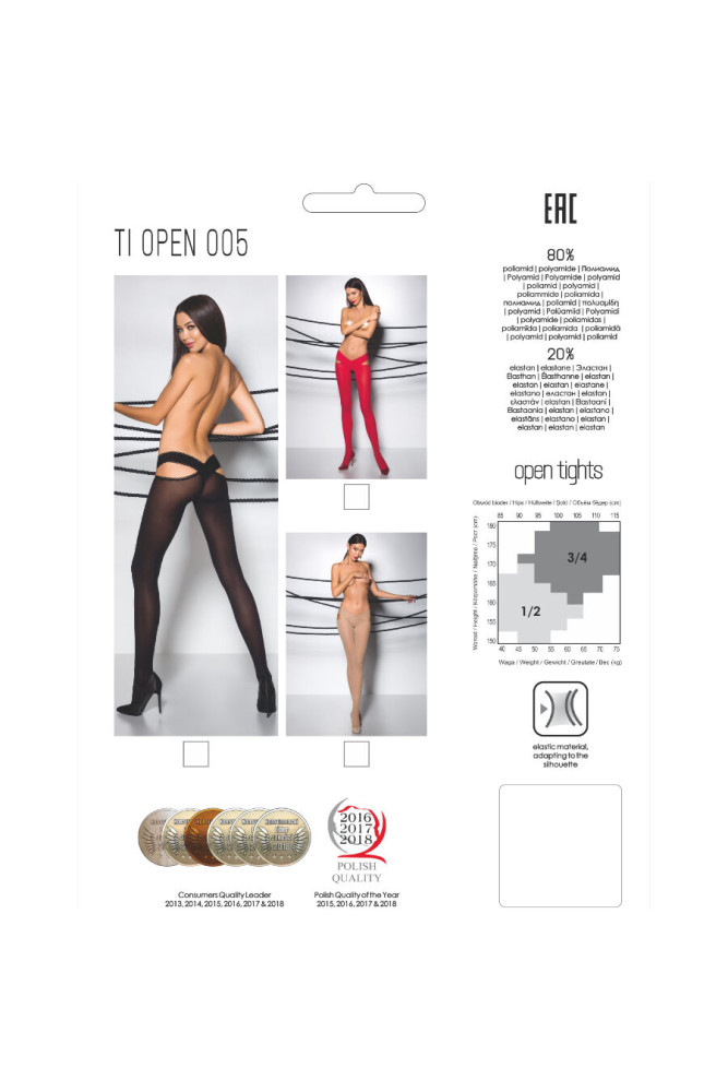 PASSION - COLLANT TIOPEN 005 ROSSO 1/2 60 DEN