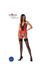 PASSION - CORSETTO PEONIA LINEA EROTICA ROSSO S/M
