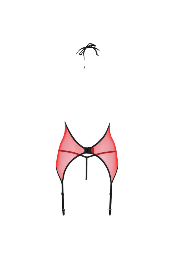 PASSION - CORSETTO PEONIA LINEA EROTICA ROSSO L/XL