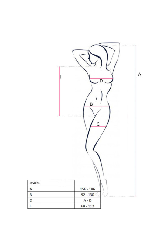 PASSION - BS094 BODYSTOCKING BIANCO TAGLIA UNICA