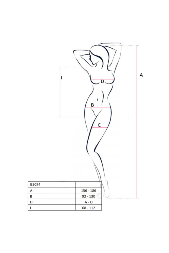 PASSION - BS094 BODYSTOCKING BIANCO TAGLIA UNICA