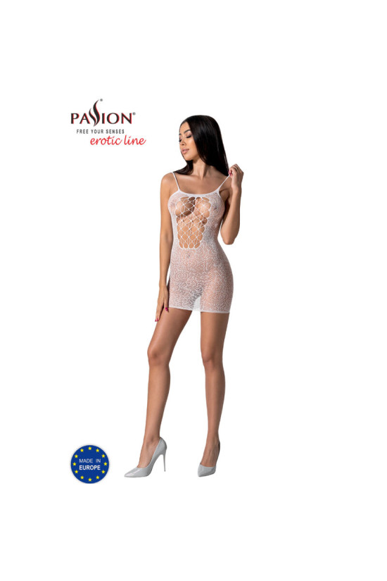 PASSION - BS096 BODYSTOCKING BIANCO TAGLIA UNICA