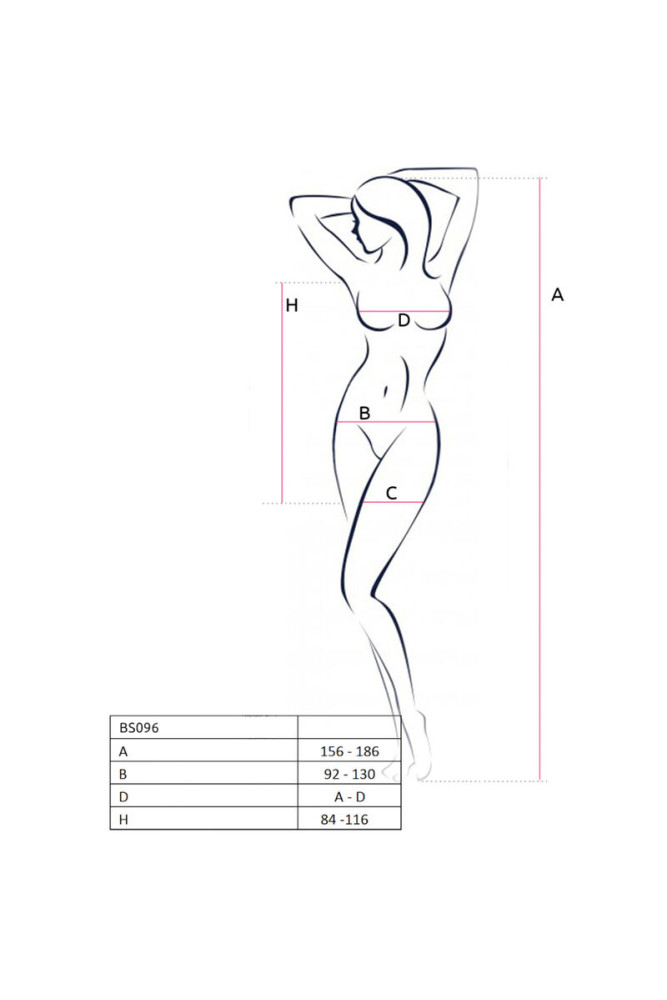 PASSION - BS096 BODYSTOCKING BIANCO TAGLIA UNICA