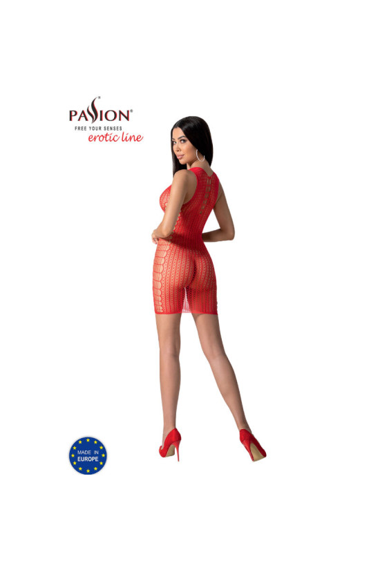 PASSION - BS097 BODYSTOCK ROSSO TAGLIA UNICA